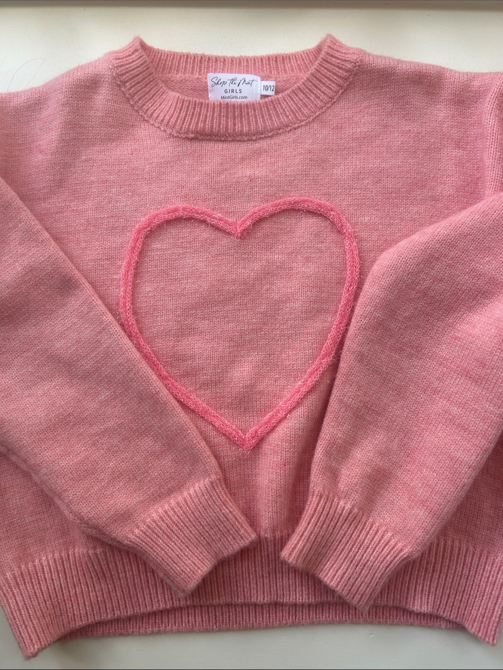 pink heart sweater